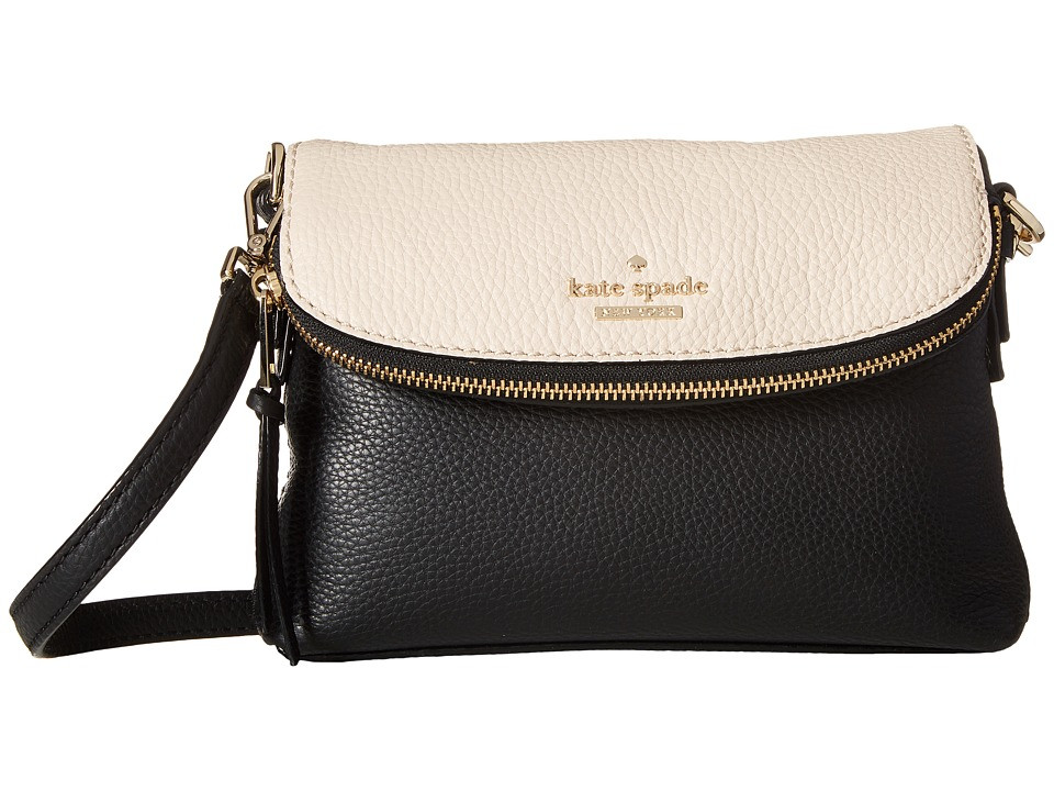 Kate Spade New York - Jackson Street Small Harlyn (Black/Soft Porcelain) Handbags | Zappos