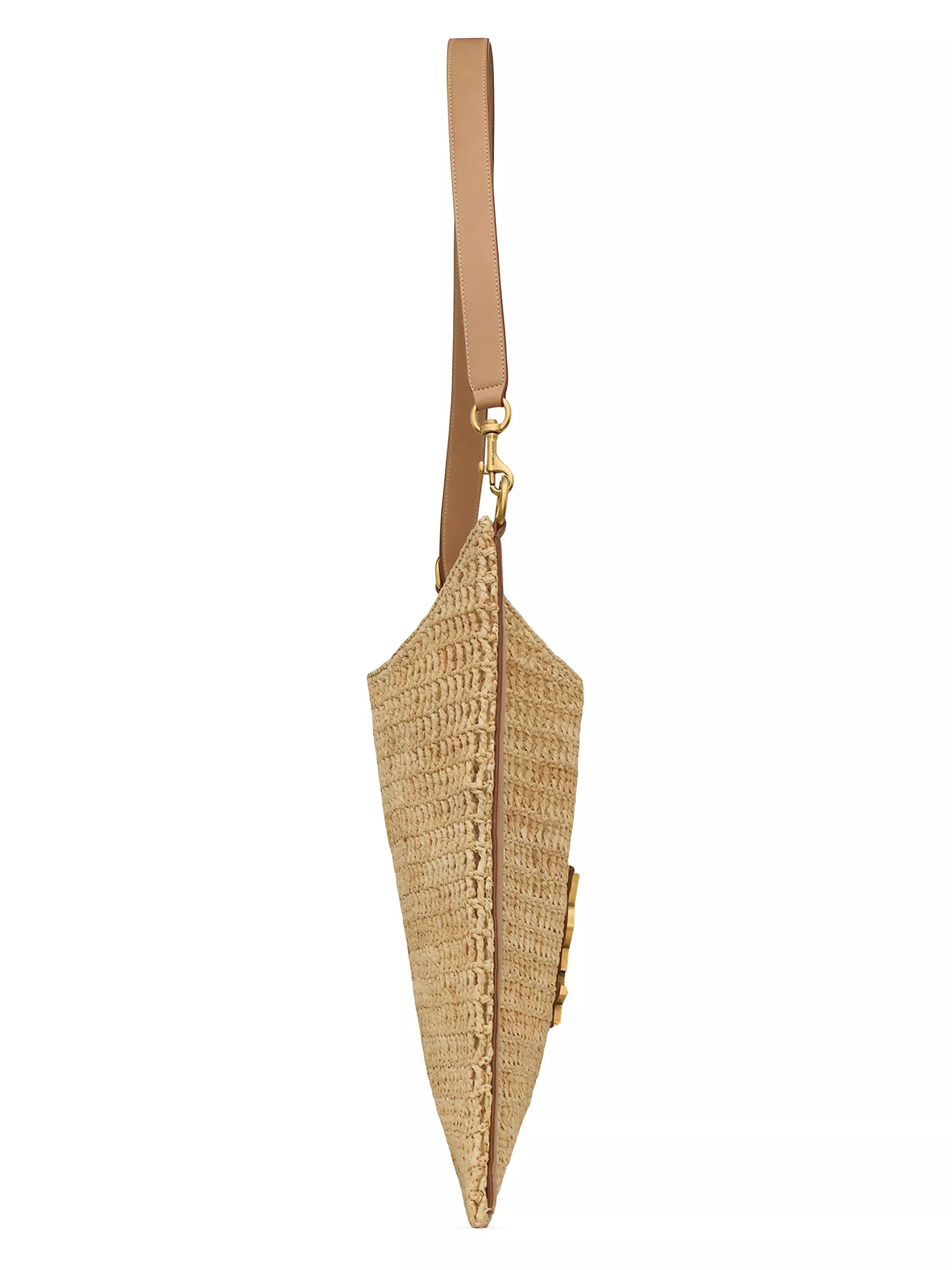 Oxalis in Raffia Crochet and Vegetable-Tanned Leather | Saks Fifth Avenue
