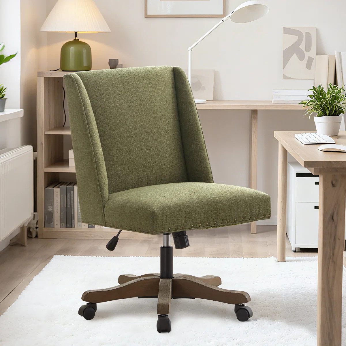 Swivel Chenille Deep Seating Task Chair | Wayfair North America