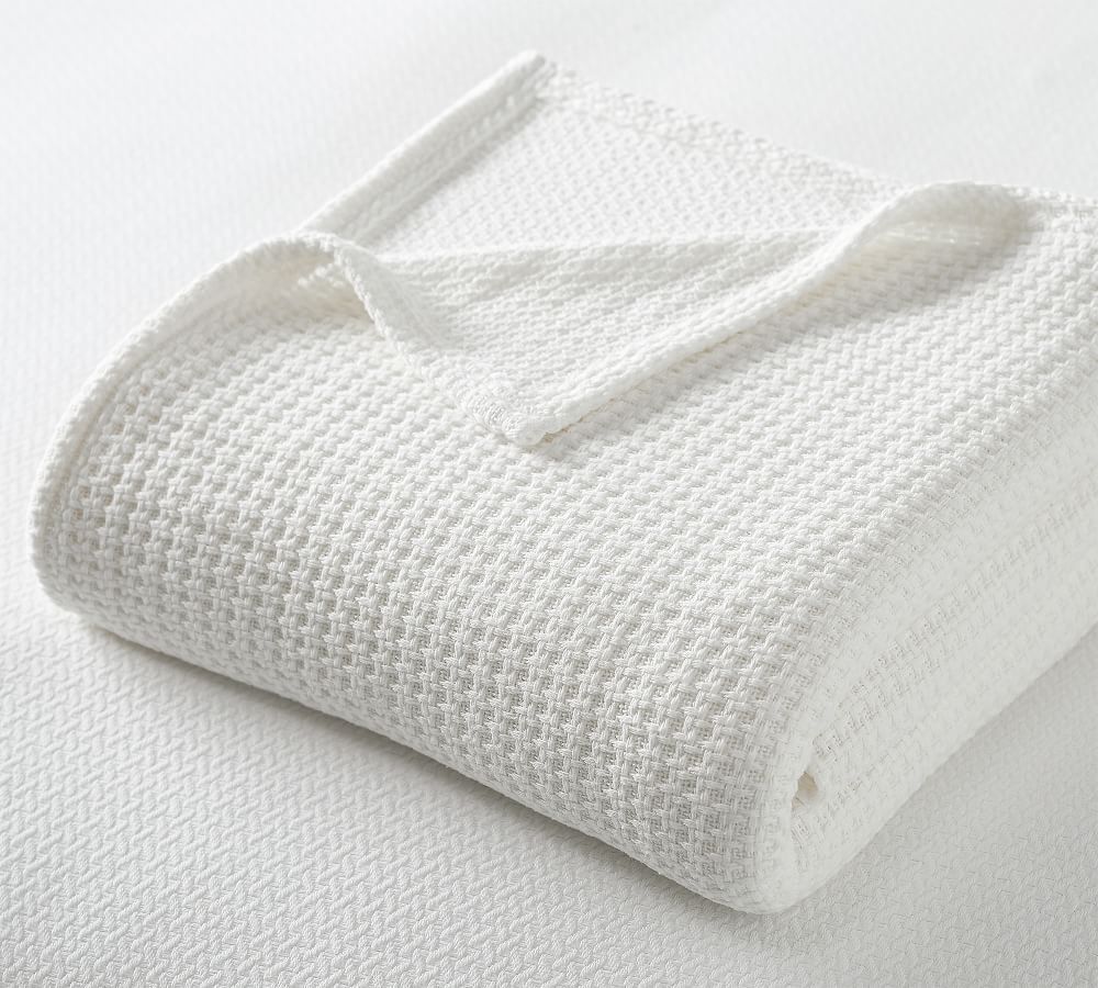 SleepSmart™ Temperature Regulating Basketweave Blanket | Pottery Barn (US)