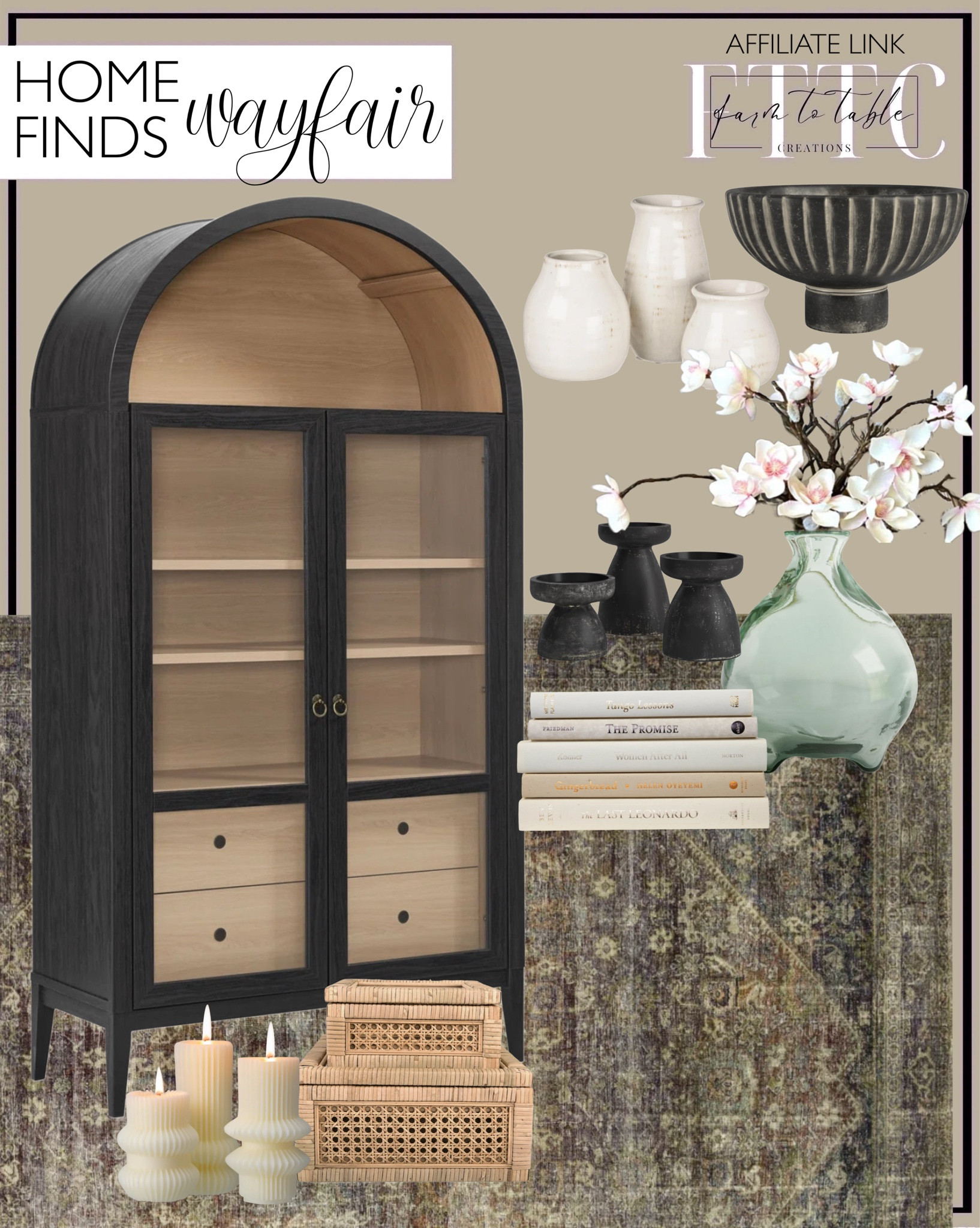 Wayfair Home Finds. Follow @farmtotablecreations on Instagram for more inspiration.

Morgan Spice Lagoon. Handmade clay decorative bowl. Scented pillar candles. Candlestick Set. Arched Display Cabinet. Glass Vase. Ceramic Table Vases. Magnolia Arrangement. Decorative Books. Decorative storage boxes. 

Wayfair Clearance | Bookshelf Decor | Bedroom Space | Cozy Corner | Bathroom | Curated Entryway | Spring  Decor | End of Year Clearance | Trending Decor | Viral Decor | Amazon Holiday | Bedroom corner | Coffee Table Decor | Neutral Decor | Fall Stem Sale | Target Finds | Skinny Bench | Bedroom | Living Room | Breakfast Nook | Amazon Home | Target Sale | Loloi Rugs | Magnolia Home | console table | console table styling | faux stems | entryway space | front porch decor | neutral decor | entryway decor | cozy home | affordable decor |  home decor | home inspiration | console styling | entryway rug | cozy moody home | moody home decor | neutral home | bathroom decor | living room | spring decor | Hearth & Hand | Studio McGee





#LTKSaleAlert #LTKHome #LTKFindsUnder50