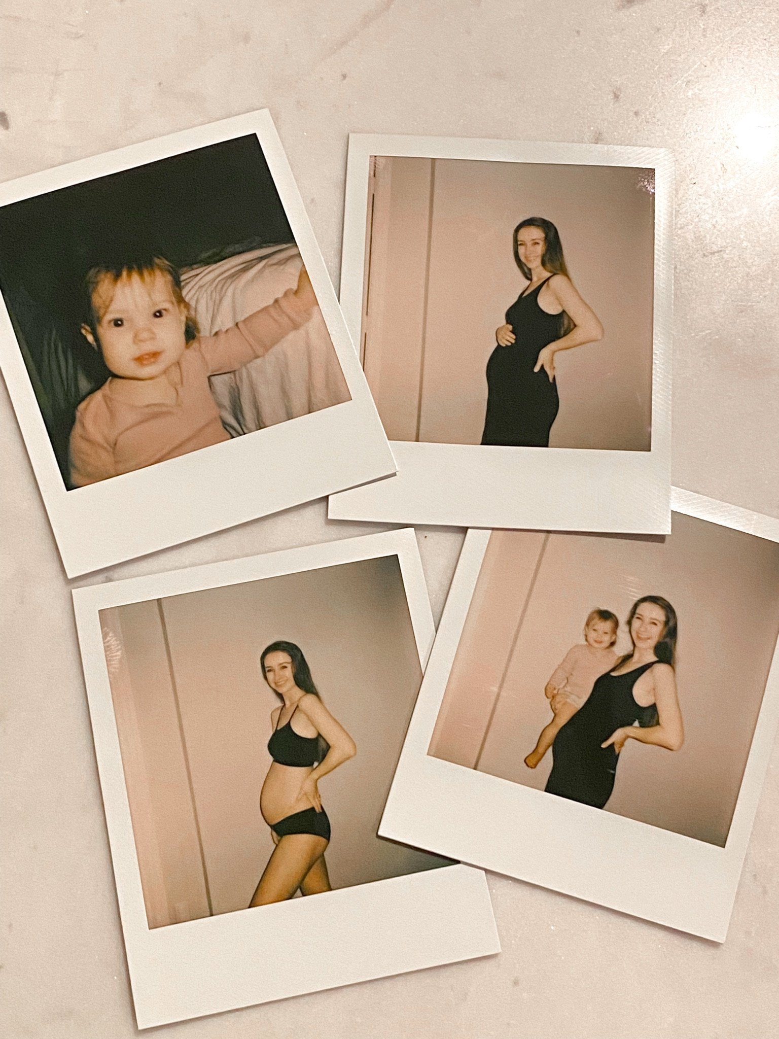 Pregnancy photos Polaroid baby girl 20 weeks pregnant body on dress bralette 

#LTKunder50 #LTKbump #LTKhome