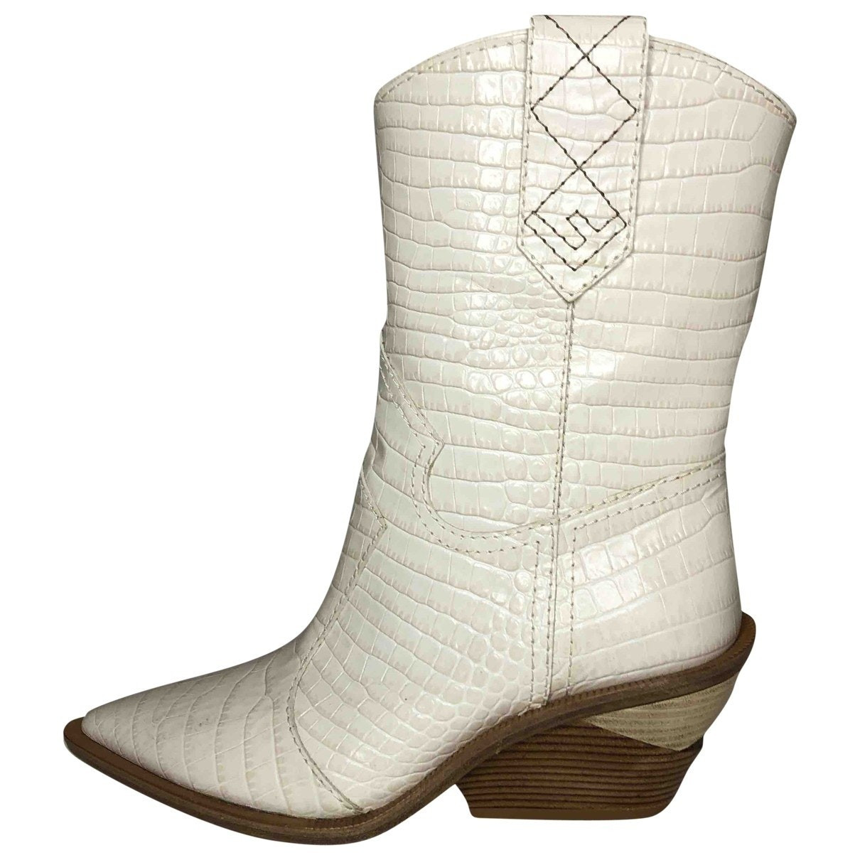 Fendi Cowboy White Python Boots for Women 36 EU | Vestiaire Collective (Global)