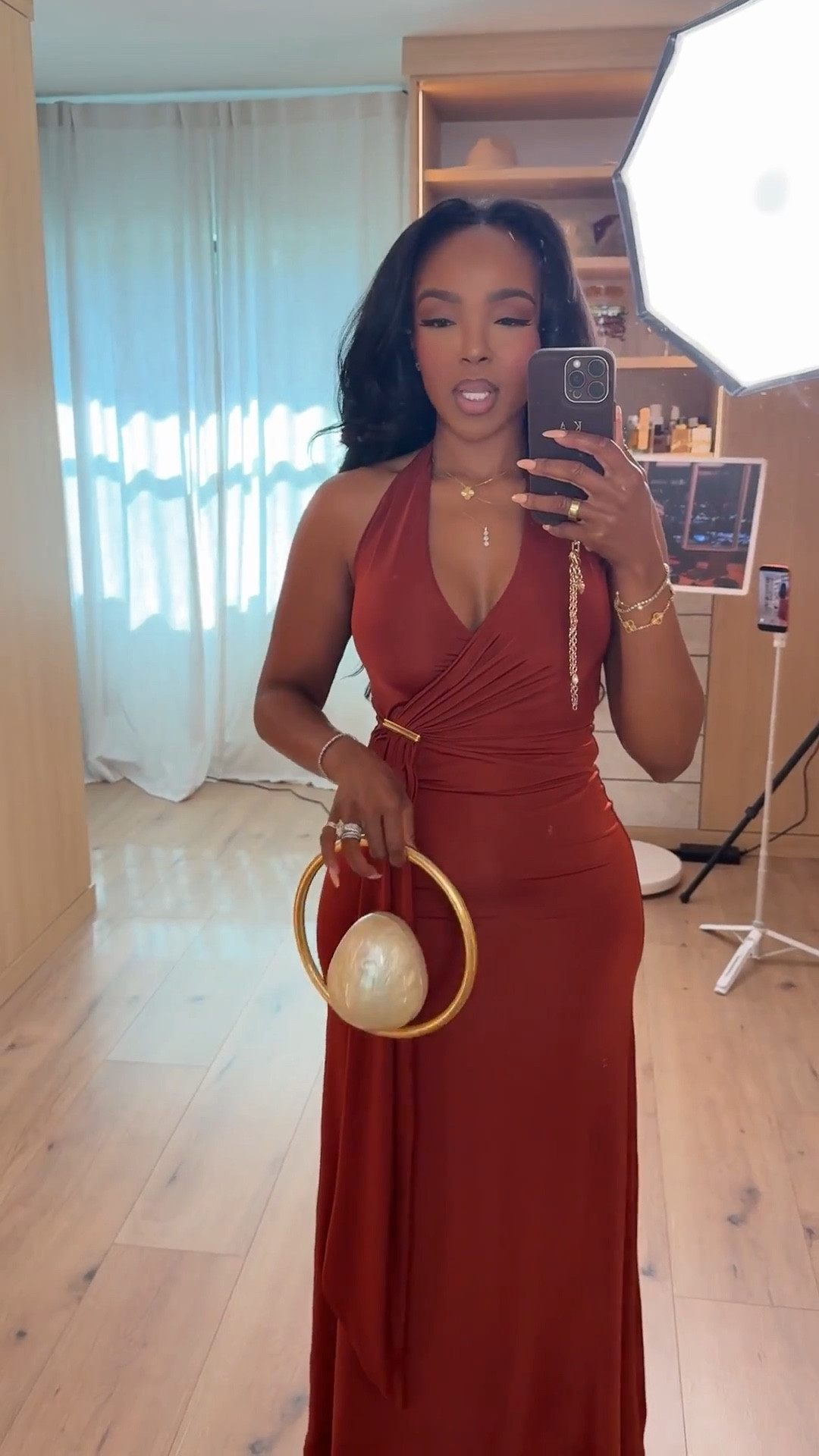 Scroll to shop!! Yes, please and thank you. This elegant rust-toned wrap dress that’s both flattering and timeless. The draped waist detail and soft flowing silhouette create a beautiful shape.

Perfect for vacation dinners, date nights, summer events, weddings, and evening outings.

#LTKootd #LTKgrwm #LTKPetite