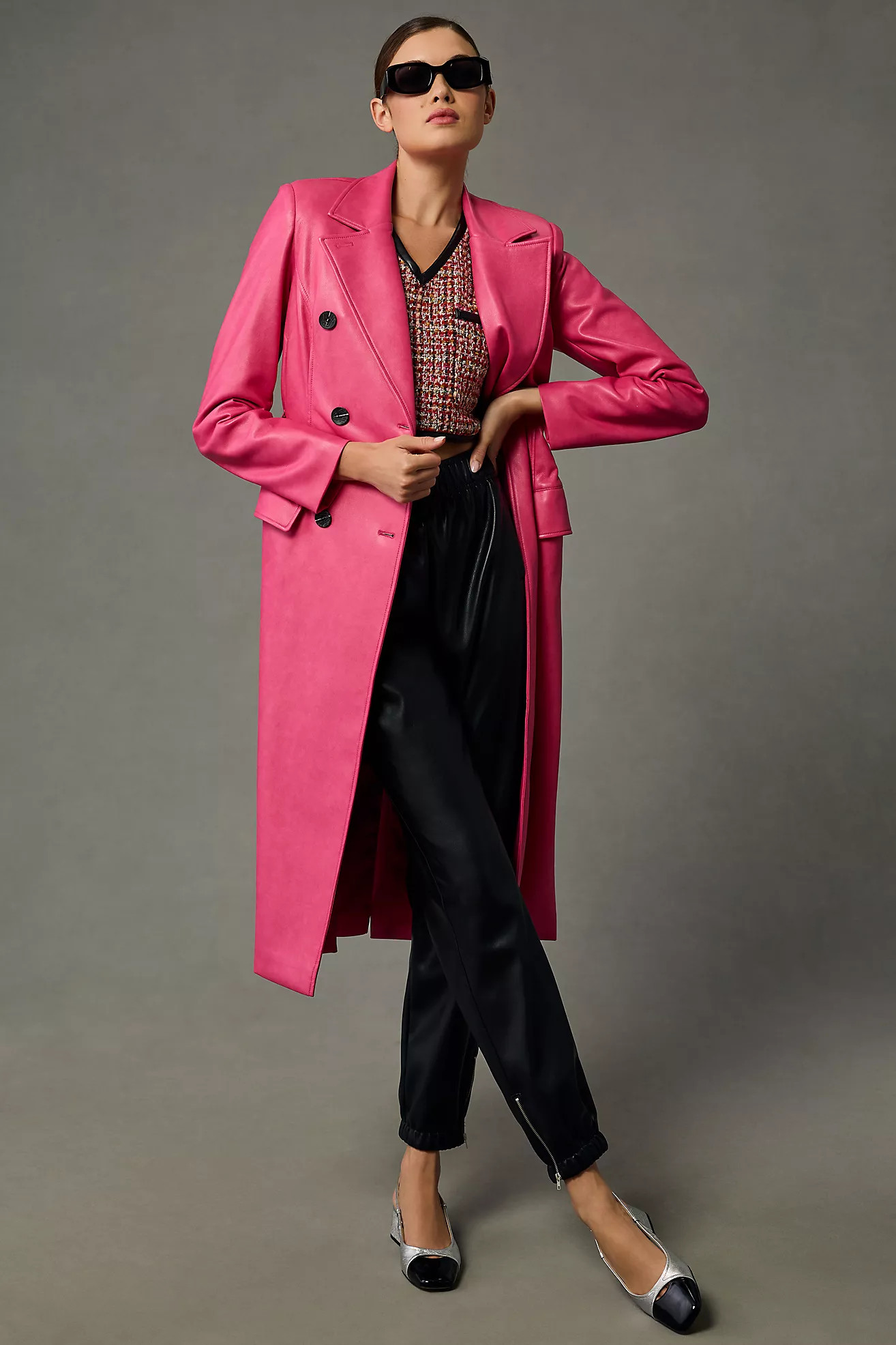 Avec Les Filles Faux Leather Trench Coat | Anthropologie (US)