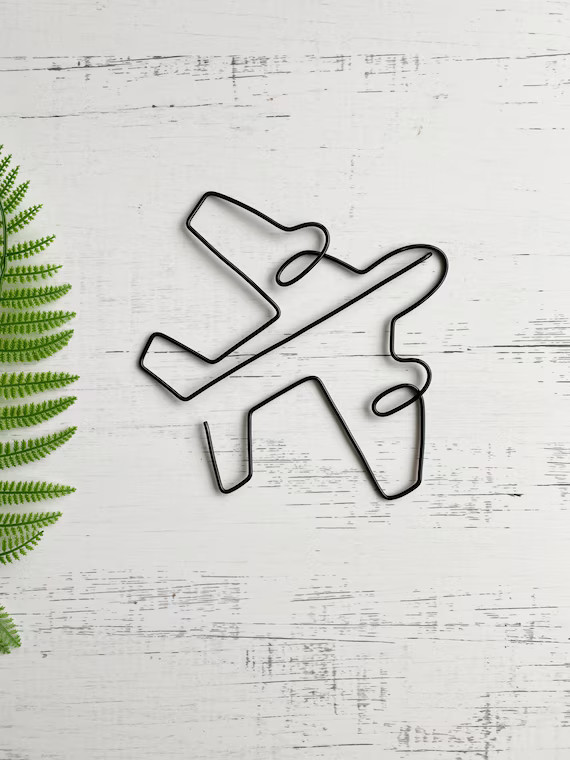 Airplane Wall Art  Wire Wall Art Home Decor  Wall Decor  | Etsy | Etsy (US)