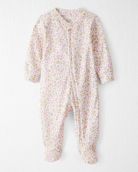 Baby Organic Cotton Sleep & Play Pajamas in Botanic Muse Print | Carter's Inc
