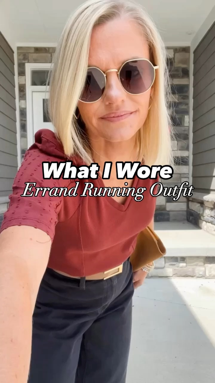 What I wore today to run errands while my kids were at school. Top- xsmall || jeans- 0 (I cut them for a cropped look!)

#LTKSeasonal #LTKStyleTip #LTKFindsUnder50