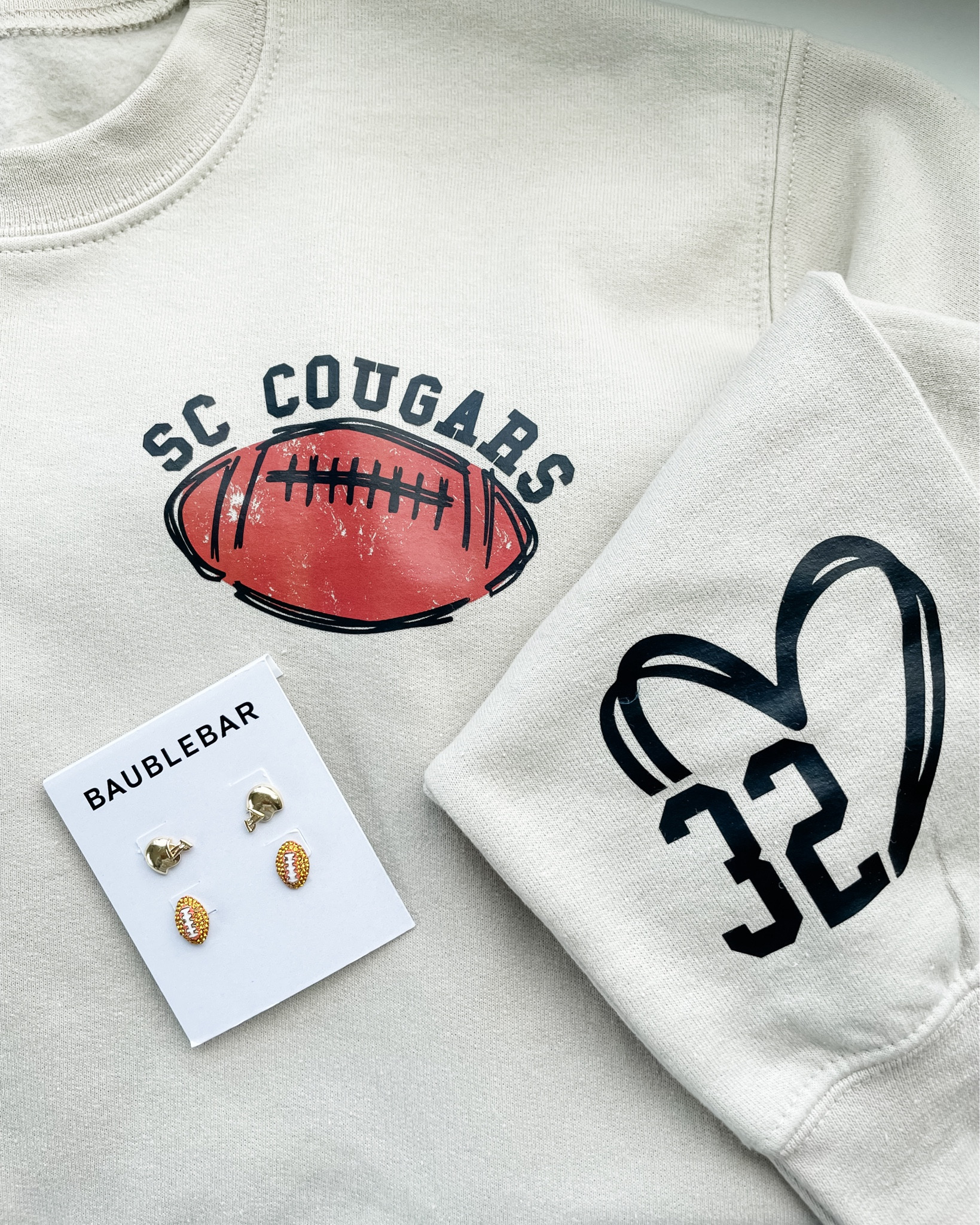 Custom football sweatshirt for your favorite team and player. Fall football season is here! Football accessories, NFL, college sports 

#LTKSeasonal #LTKU #LTKFindsUnder50