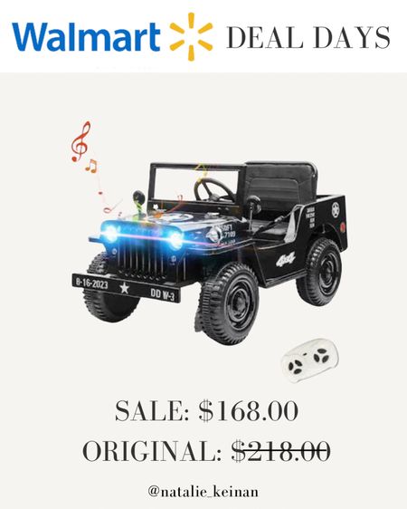 Walmart deal days! Walmart sale. Electric truck for kids on sale! Holiday gift for kids. 

#LTKkids #LTKsalealert #LTKHoliday