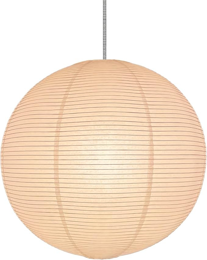 White Round paper lamp shade 50cm(19Inch) Chinses Lantern Pendant Lamp Shade,Large Foldable Lamps... | Amazon (US)