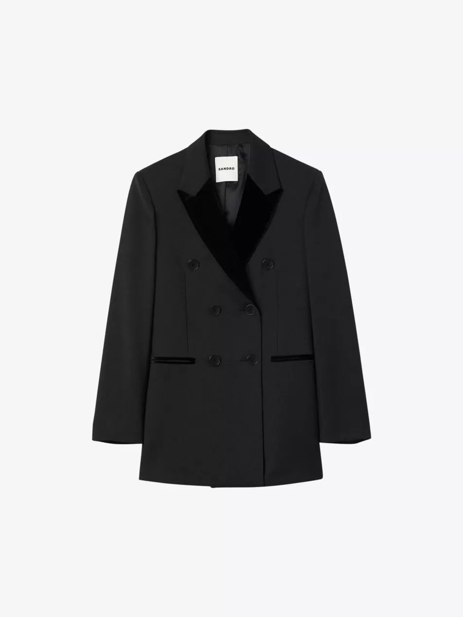 Double-breasted stretch-woven blazer | Selfridges