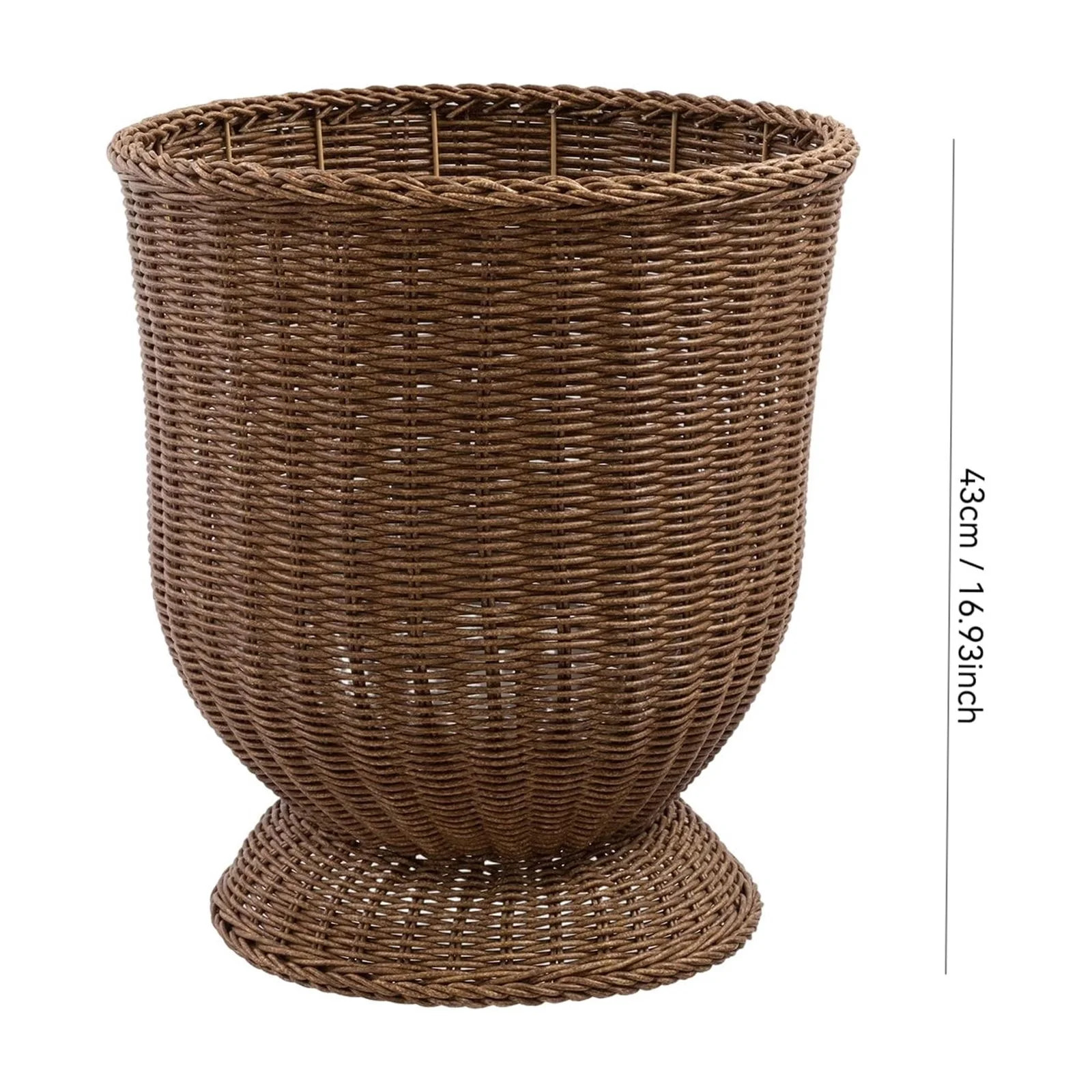 Goblet Woven Urn Planter Urn Shape, Planter Basket Woven Decorative Storage Basket and Planter fo... | Walmart (US)