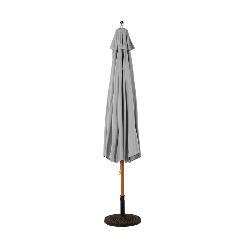 10.8Ft Sunbrella® All-Aluminum Pulley-Operated Round Umbrella | Wayfair North America