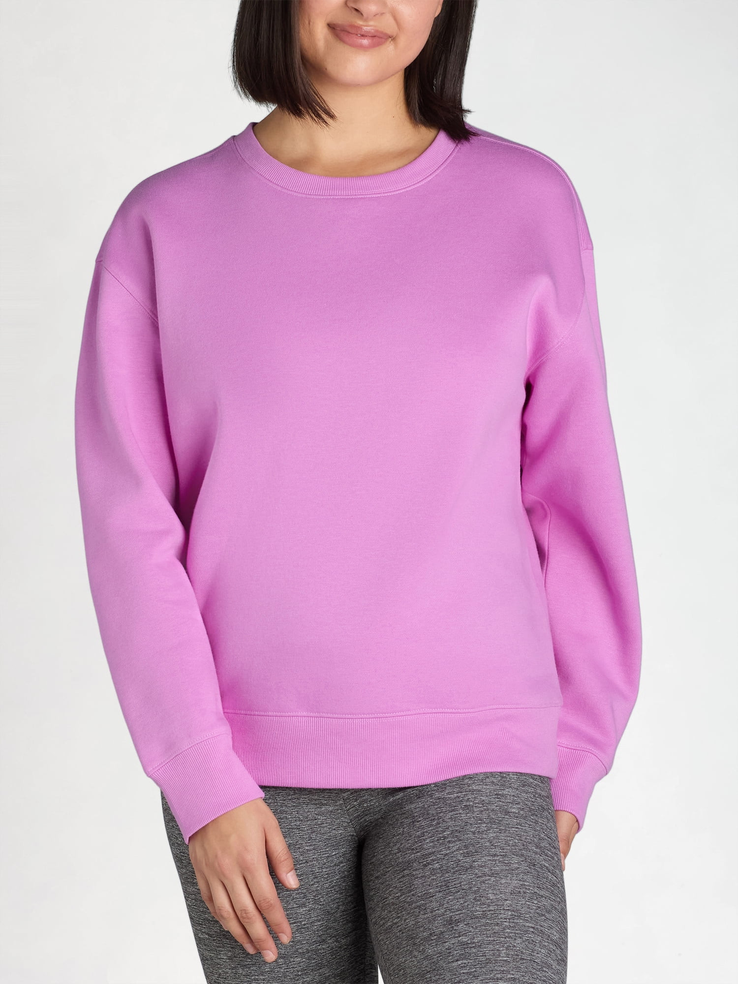 Athletic Works Women's Fleece Crewneck Sweatshirt, Sizes XS-XXXL - Walmart.com | Walmart (US)