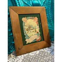 Antique - Vintage Wood Framed Victorian Style Card- Cut Out Showing It's Age | Etsy (US)