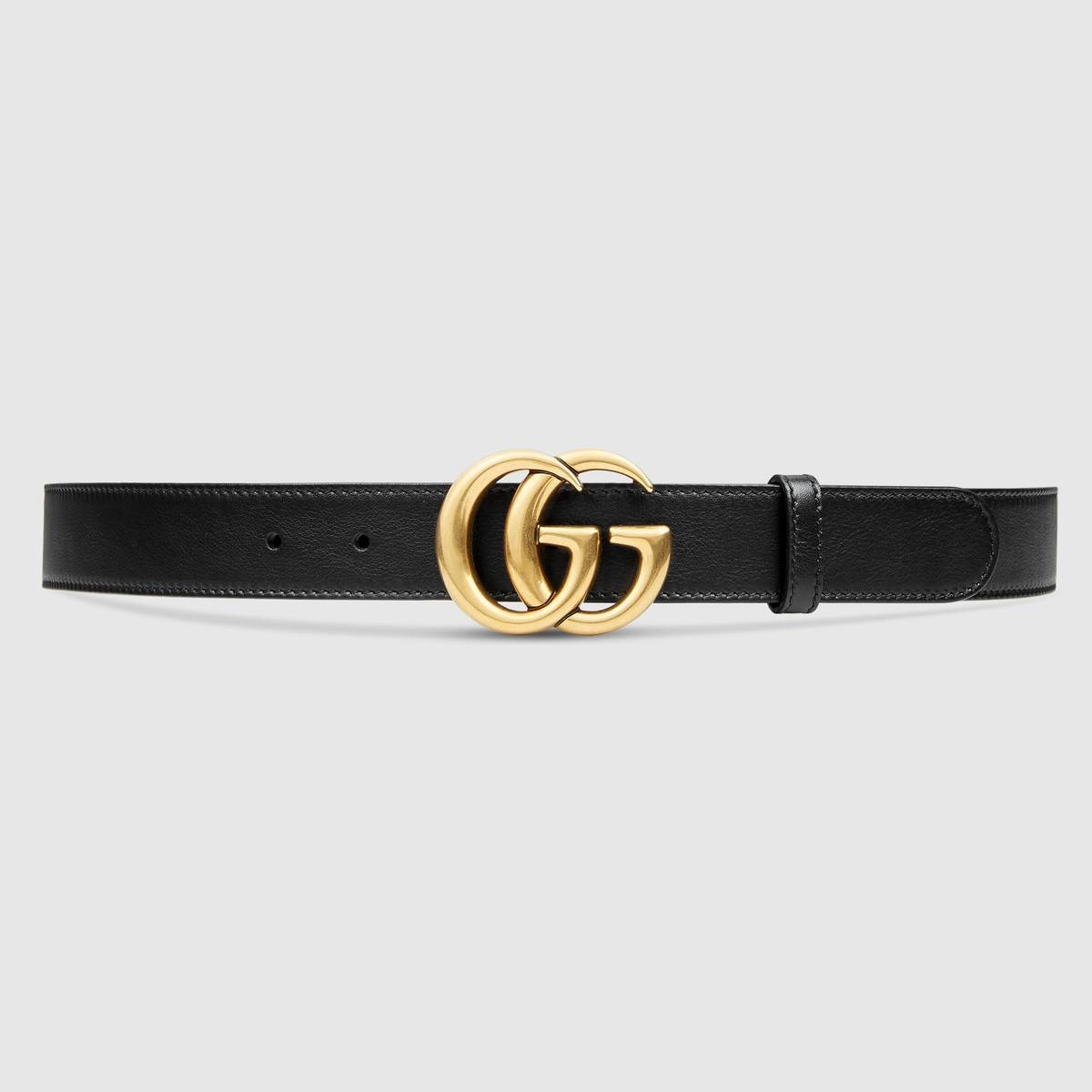 Leather belt with Double G buckle | Gucci (US)
