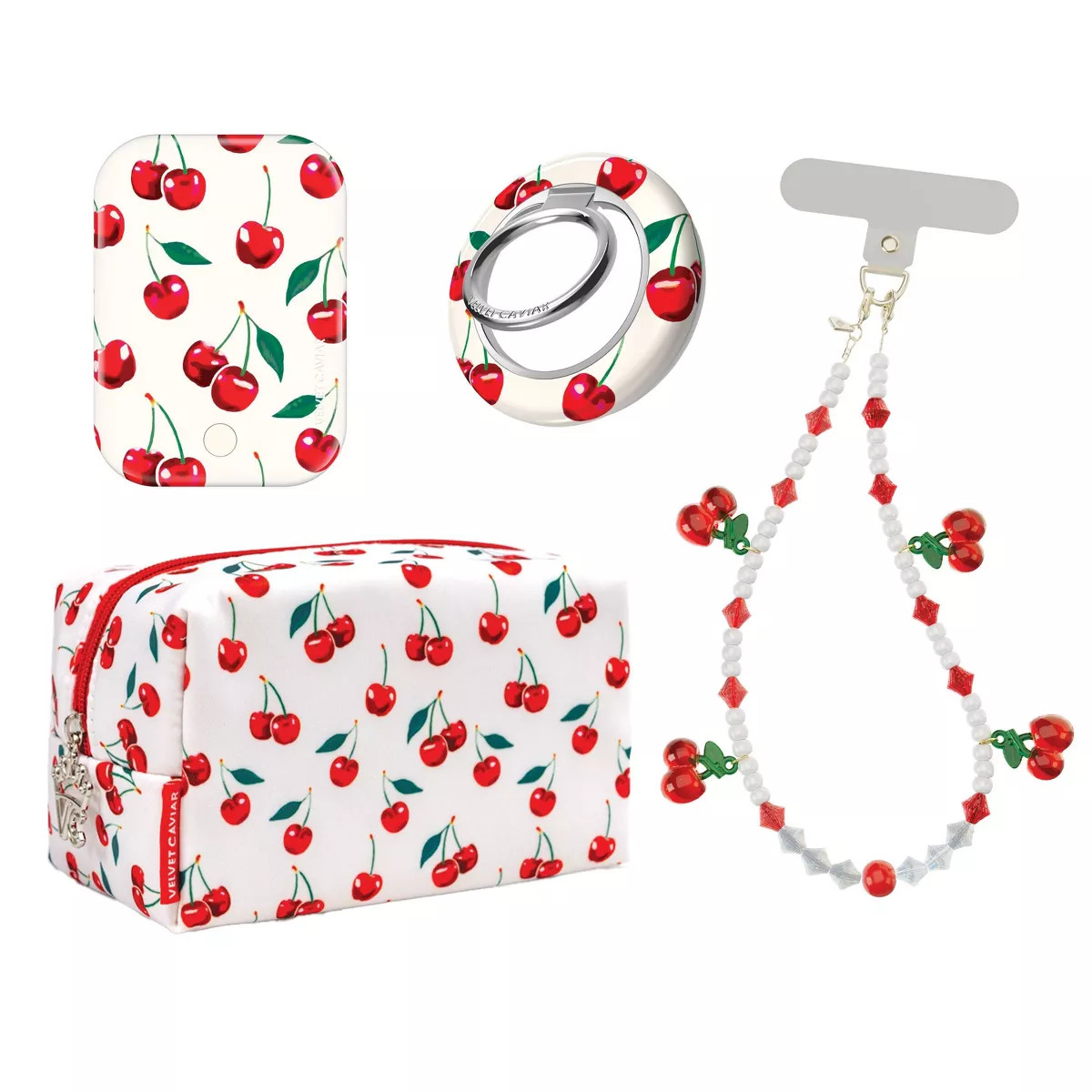 VELVET CAVIAR Phone Accessories Gift Set - Mon Cheri Cherry | Target