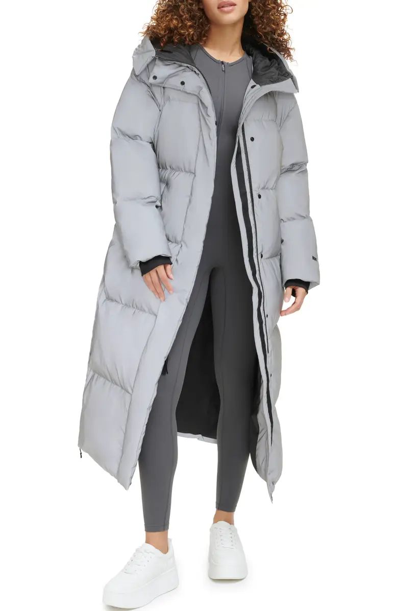 Side Zip Hooded Maxi Puffer Jacket | Nordstrom