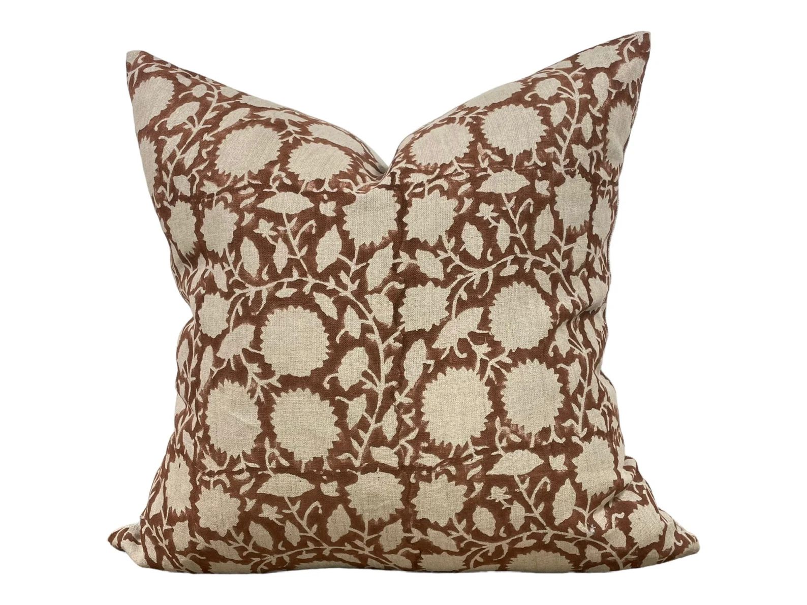 Designer claremont Floral Pillow Cover // Brown - Etsy | Etsy (US)