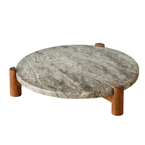 Better Homes & Gardens Natural Marble Trivet with Acacia Wood Stand | Walmart (US)