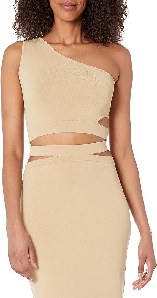 The Drop Women's Valentina Cropped One Shoulder Cut-out Sweater Top | Amazon (US)