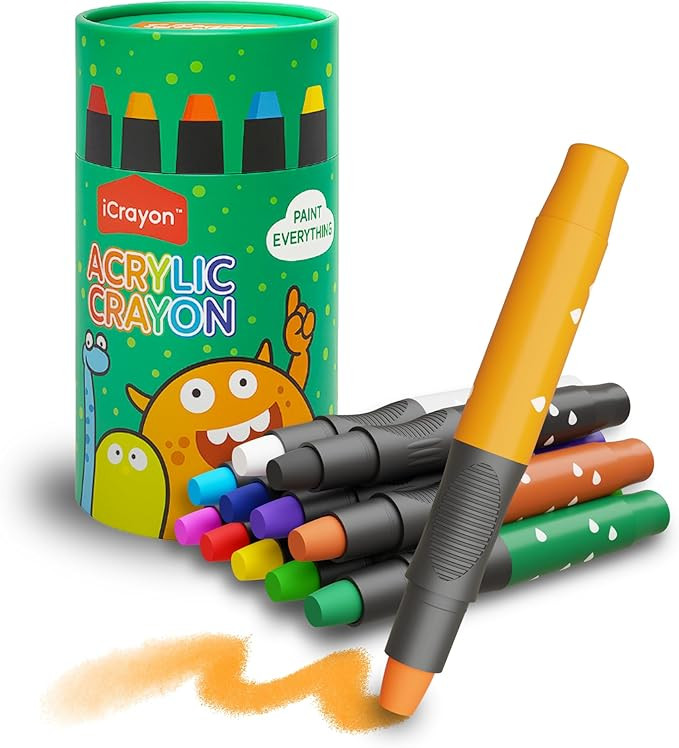 12 Colors Twist Crayons for Toddlers, Silky Crayons for Paper, Glass, Wood and Canva, Non-Toxic, ... | Amazon (US)