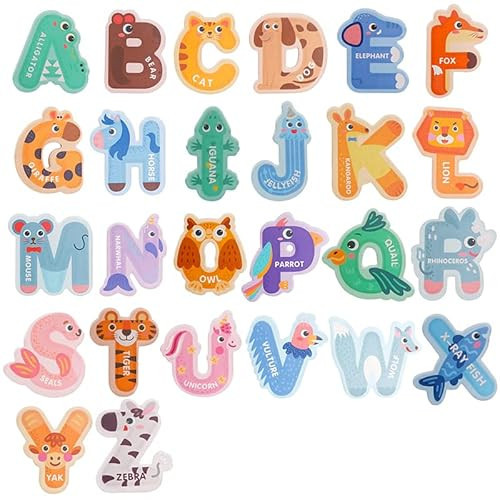 HOONEW Jumbo Magnetic Letters Magnets for Kids Large Magnetic Letters Alphabet ABC Uppercase Fridge Refrigerator Magnets Learning Educational Spelling Toy for Kids Toddlers 3+ Years Old | Amazon (US)