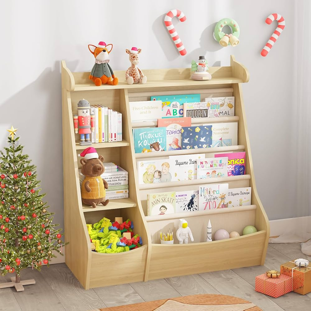 FKWin Kids Bookshelf, Book Shelf for Kids Rooms, Kids Toy Organizers and Storage, Bookshelf for K... | Amazon (US)