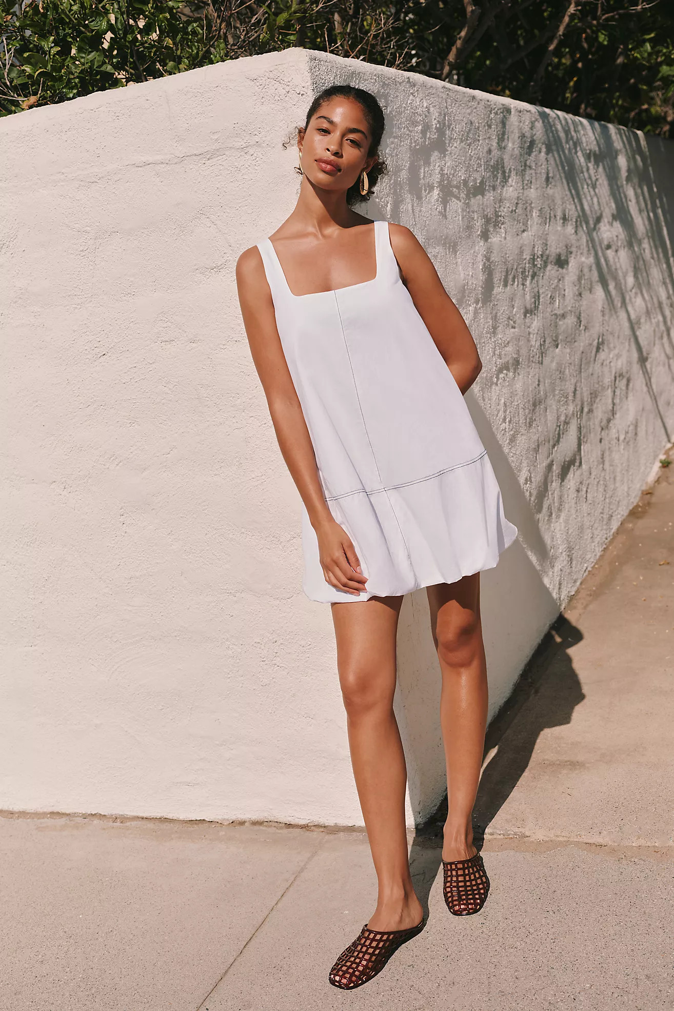 Maeve Poplin Bubble Mini Dress | Anthropologie (US)