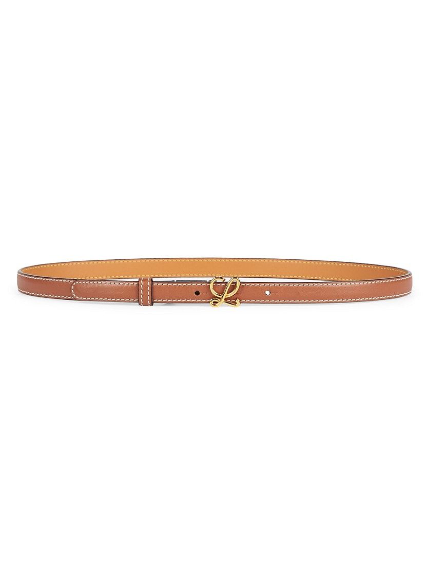 L Buckle Leather Belt | Saks Fifth Avenue