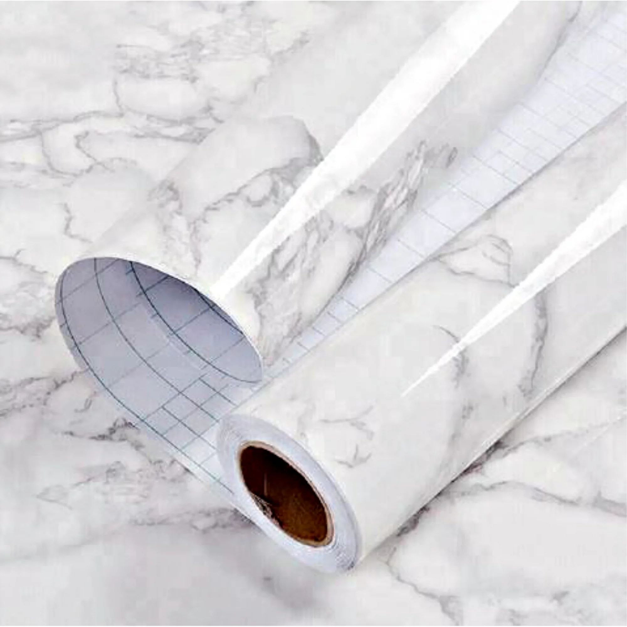 White Marble Commercial Grade Contact Paper Self Adhesive Removable 24" x 16 ft | Walmart (US)