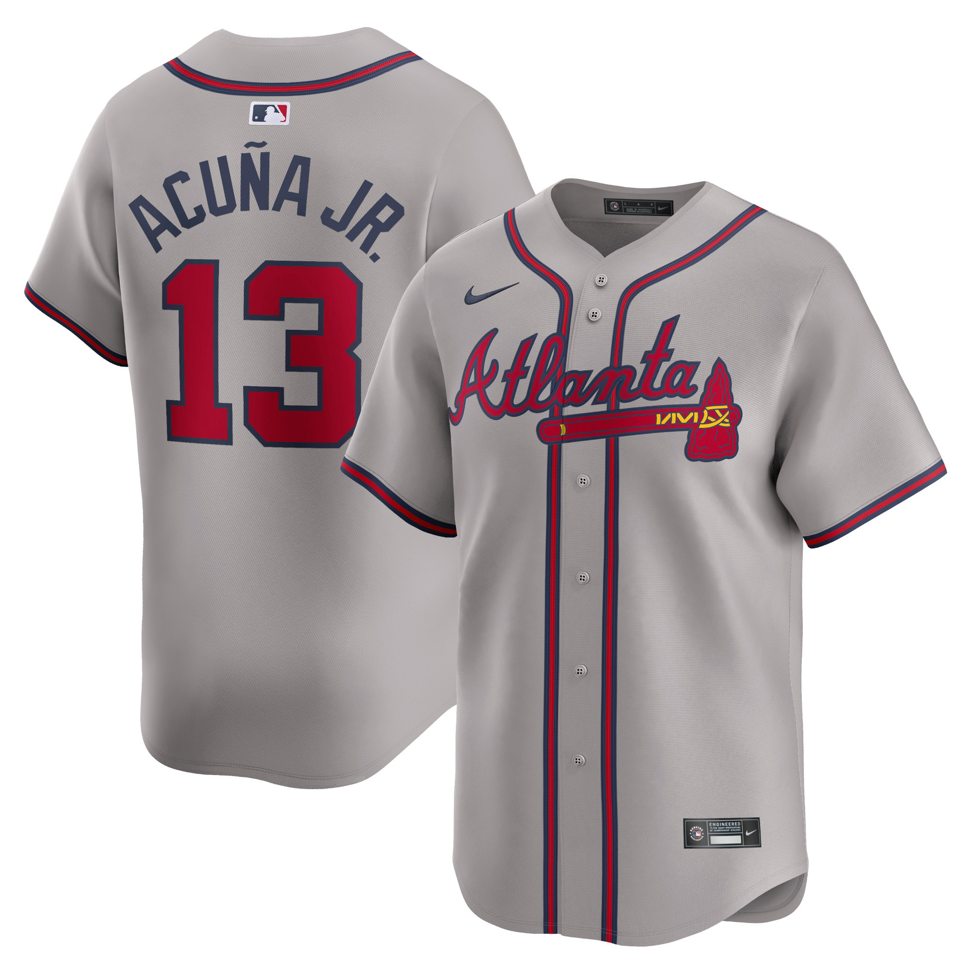 Ronald Acuña Jr. Atlanta Braves Nike Away Limited Player Jersey - Gray | Fanatics