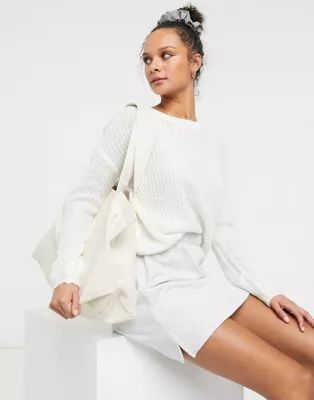 JDY long sleeve knitted jumper in white | ASOS (Global)