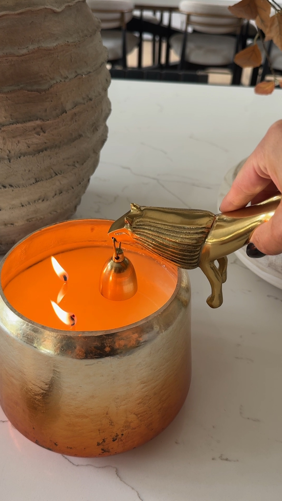 This candle has such a good mix of pumpkin and vanilla, plus it melts perfectly. 

#LTKSeasonal #LTKVideo #LTKHome