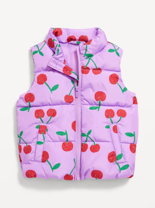 Printed Water-Resistant Frost Free Puffer Vest for Toddler Girls | Old Navy (US)