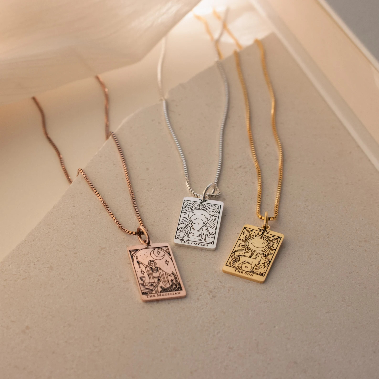 Tarot Necklace by Caitlynminimalist  Dainty Tag Pendant | Etsy | Etsy (US)