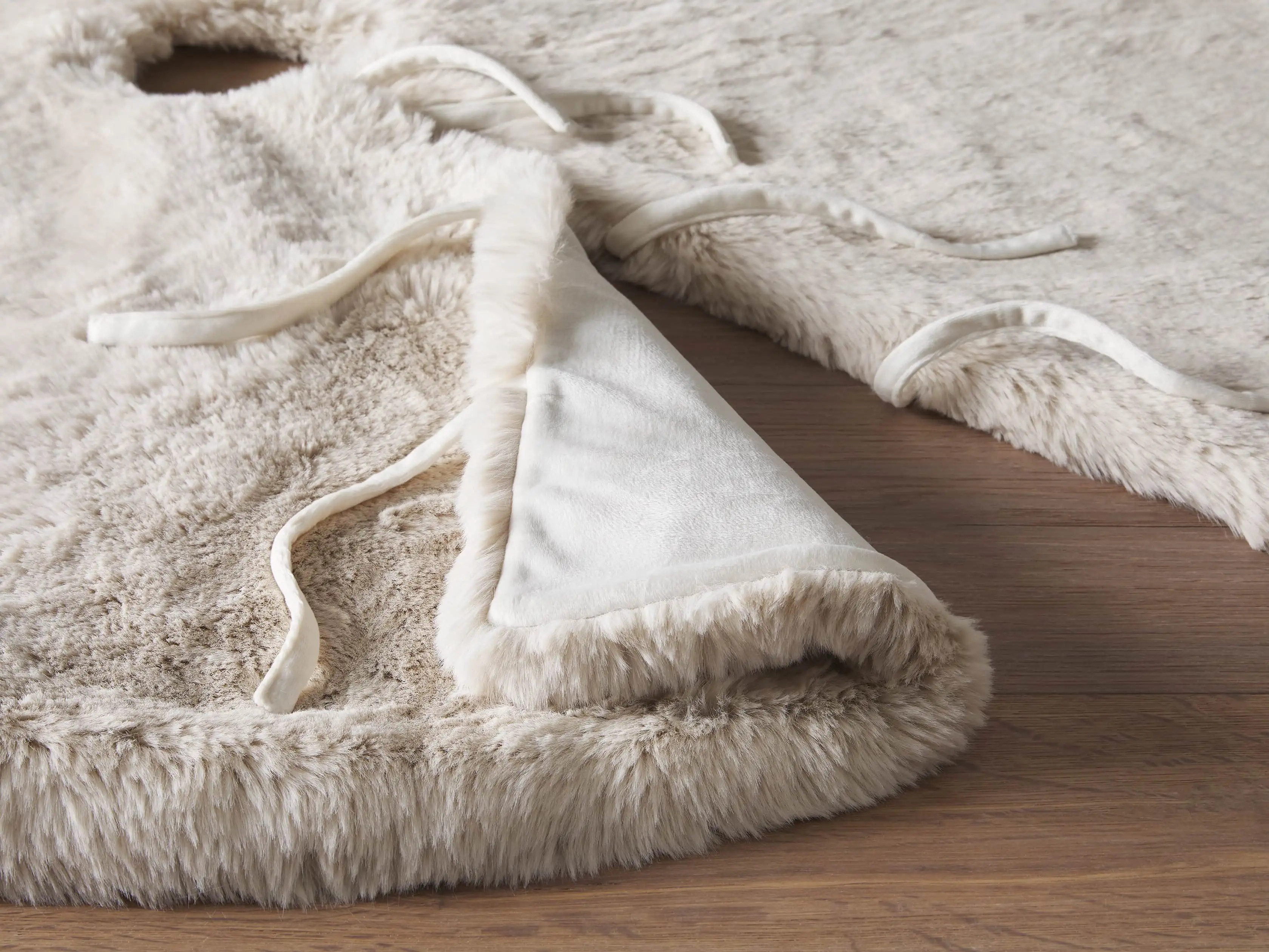 Faux Fur Rabbit Tree Skirt | Arhaus