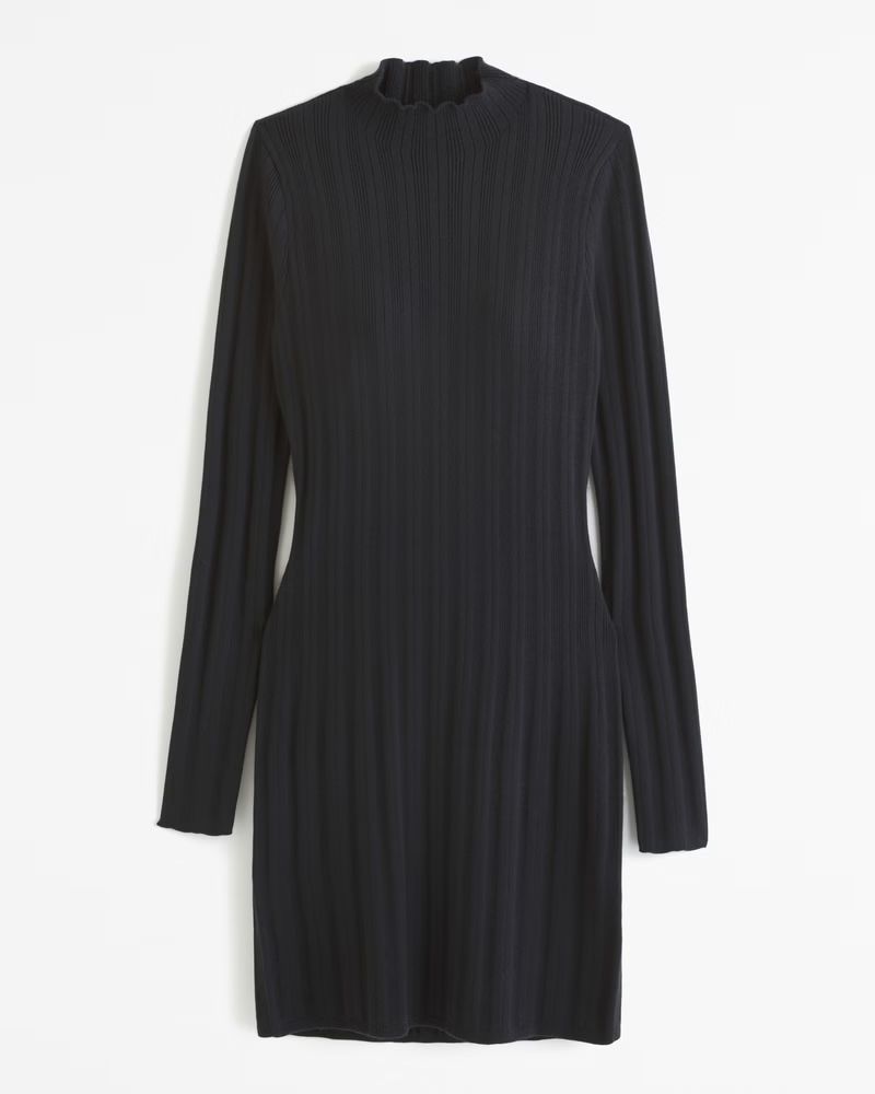 Women's Long-Sleeve Mockneck Mini Sweater Dress | Women's Dresses & Jumpsuits | Abercrombie.com | Abercrombie & Fitch (US)