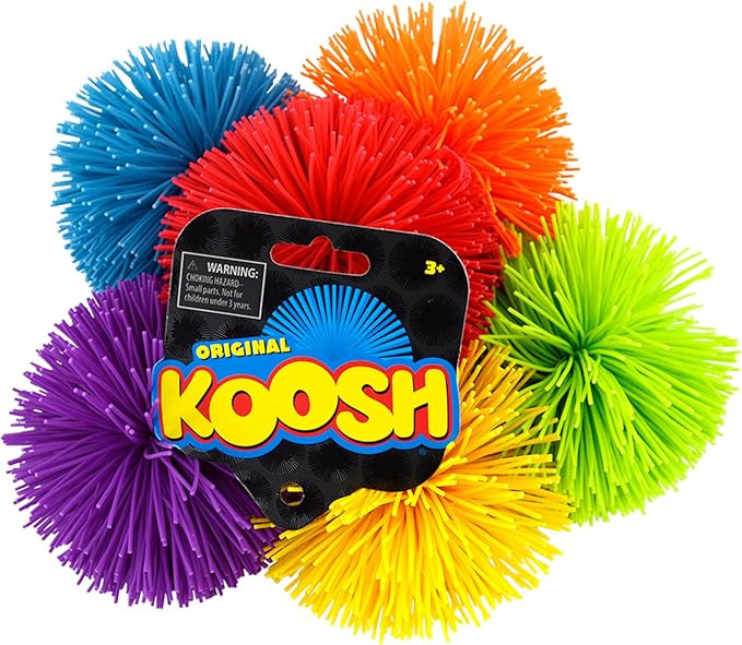 Koosh Balls 3 inch, 3 Pack Assorted Colors - Kids' Beach & Outdoor Fun, Ages 3+ | Amazon (US)