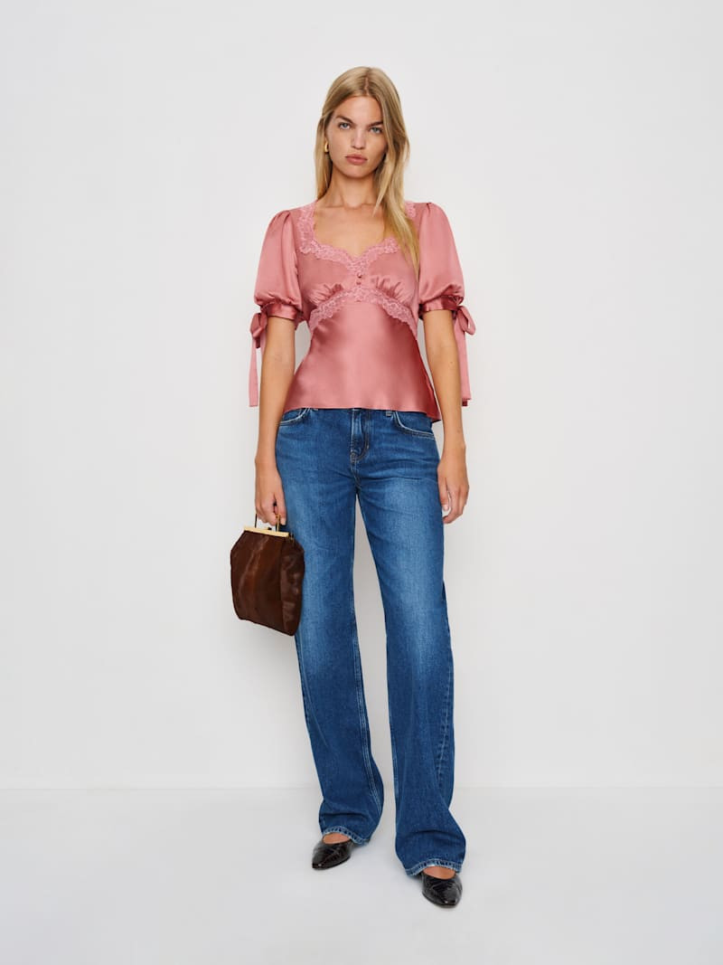 Dolly Silk Top | Reformation (Global)