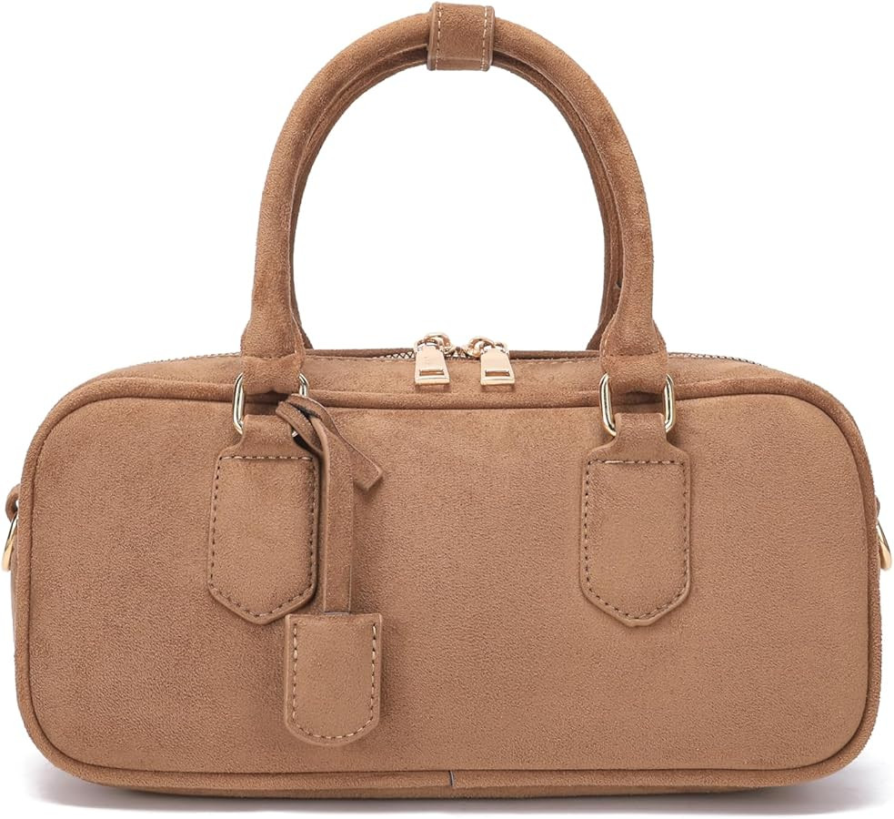 JOLLQUE Suede Crossbody Bag for Women,Autumn Winter Handbags Purse,Fashion Small Designer Shoulde... | Amazon (US)