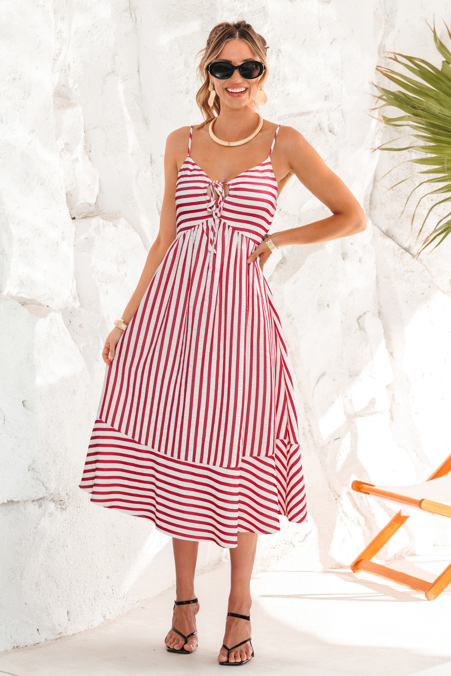 DM Me Striped Midi Dress | Cupshe US