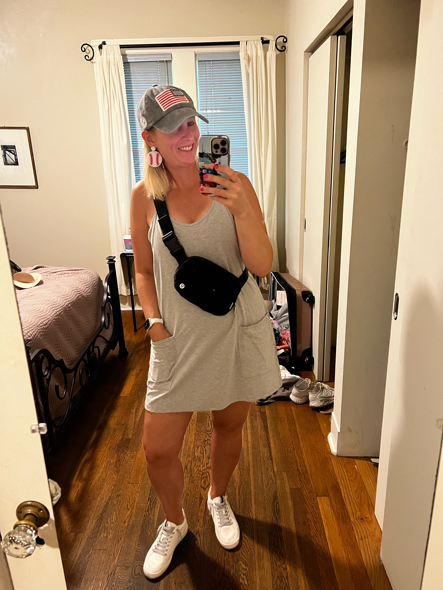 This look is perfect for a baseball game! Wearing a medium in the dress and sports bra. TTS#LTKunder50

#LTKstyletip