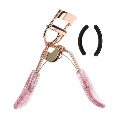 Unique Bargains Women Convenient Eyelash Curler Rose Red Rose Gold Tone 1 Pc | Target