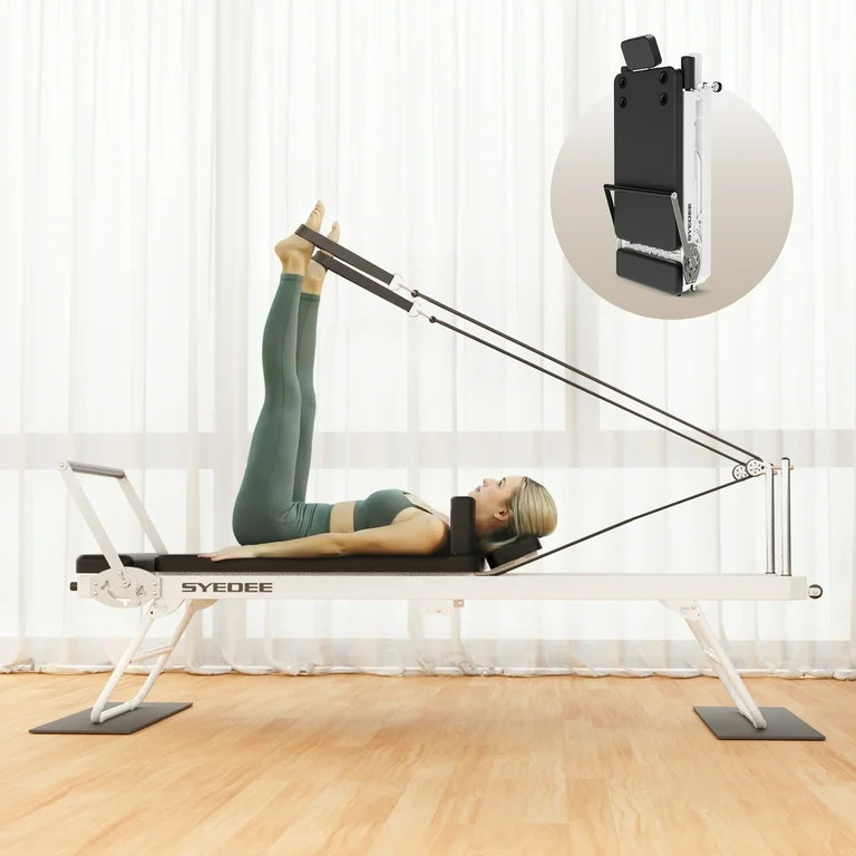 Syedee Foldable Pilates Equipment for Home Workouts,Balanced Body Pilates Reformer Machine for Ho... | Walmart (US)