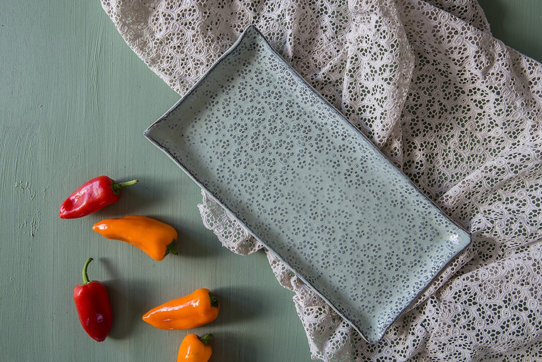 Ceramic Tray, Pottery Light Blue Serving Dish, Light Blue Platter, Ceramic Serving Dish, Pottery ... | Etsy (US)