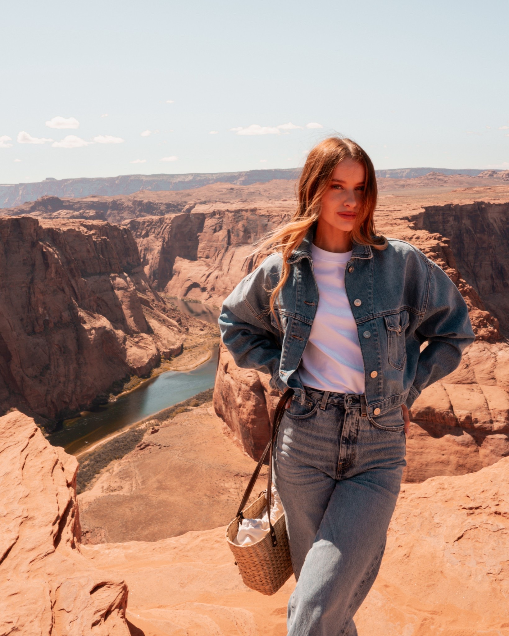 Overlooking horseshoe bend in a denim on denim, white tee outfit. Ideal for spring and I can’t wait to wear this more 

#LTKAprilSpotlight #LTKAroundTheWorld #LTKeurope