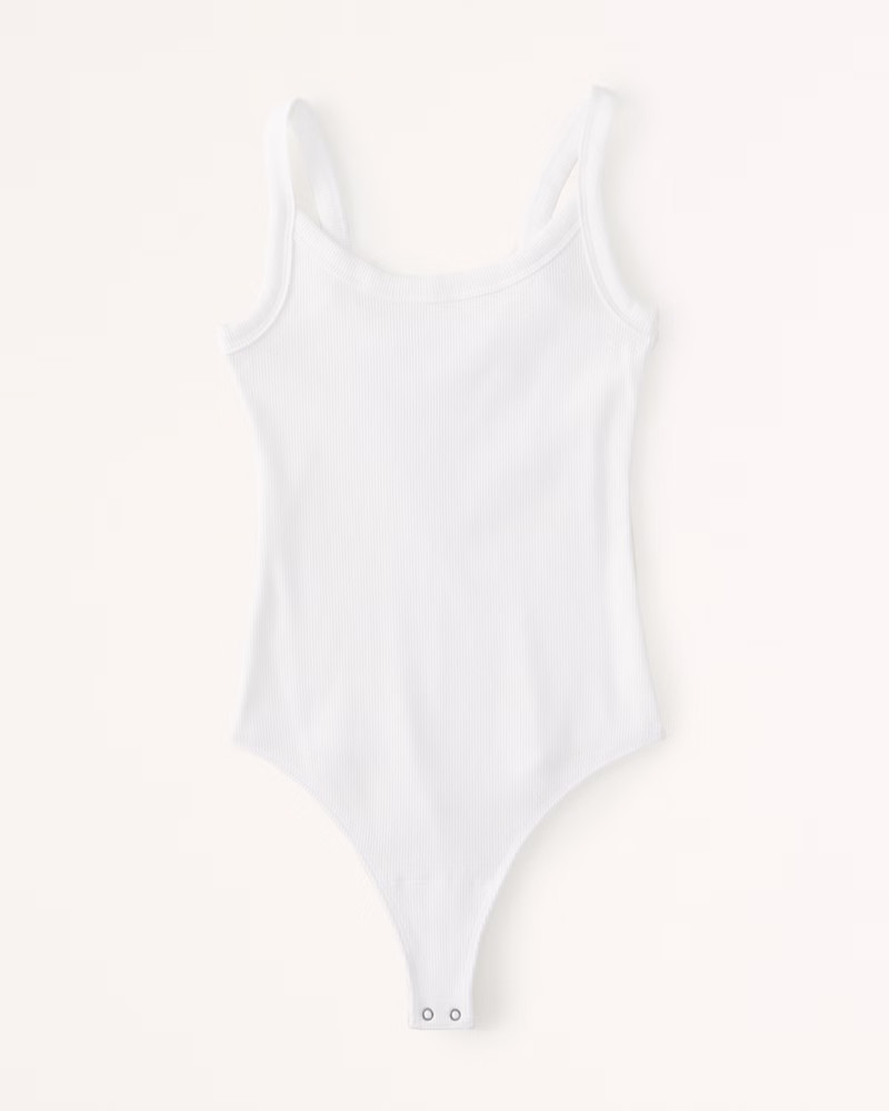 90s Ribbed Tank Essential Bodysuit | Abercrombie & Fitch (US)