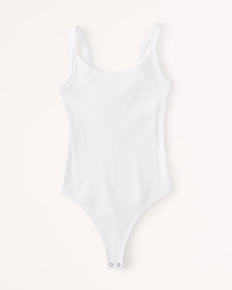 90s Ribbed Tank Essential Bodysuit | Abercrombie & Fitch (US)